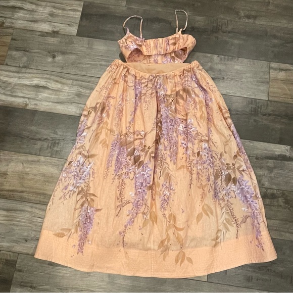 Zimmermann Peach and Lavender Floral Dress - Picture 3 of 10